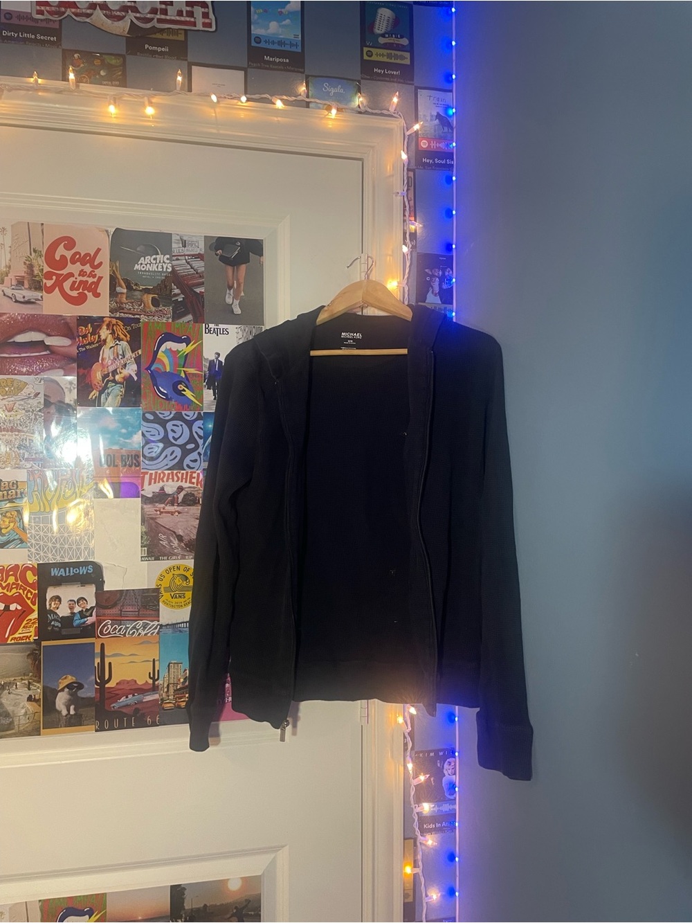 Black Zip-Up Hoodie Jacket - Micheal Kors